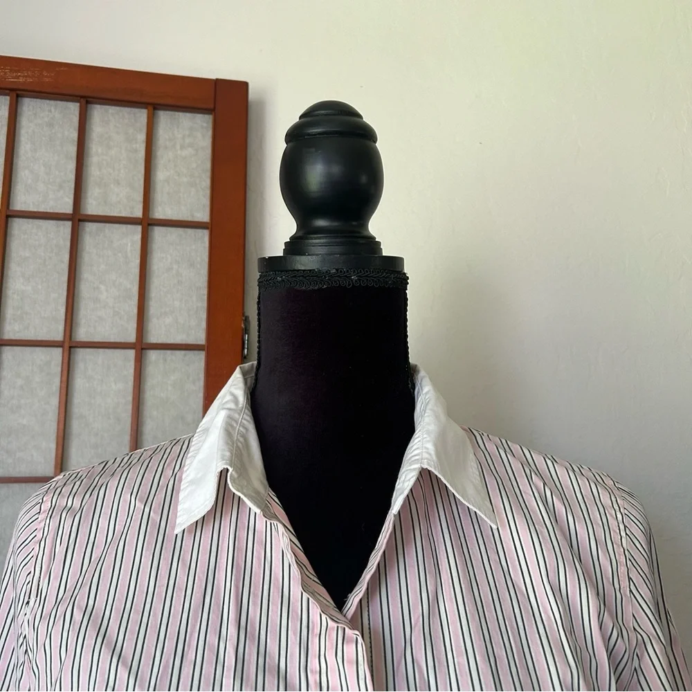 Pink Pinstripe J. Crew Button Up - Picture 9 of 17